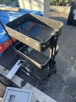 3 Tier Metal Rolling Cart
