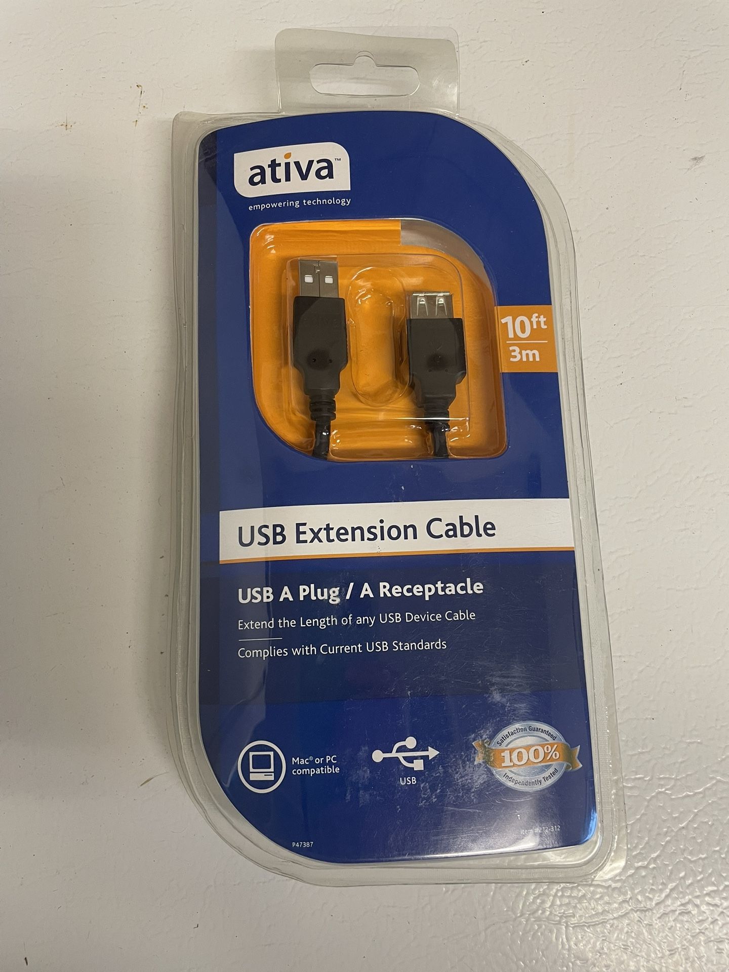 Ativa™ USB 2.0 Extension Cable 10’