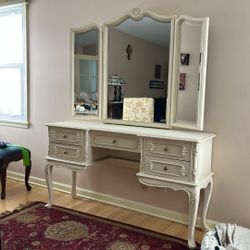 White Dresser With Mirror Solid Wood 