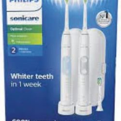 Philips Sonicare Optimal Clean Rechargeable Electric Toothbrush, 2-pack
