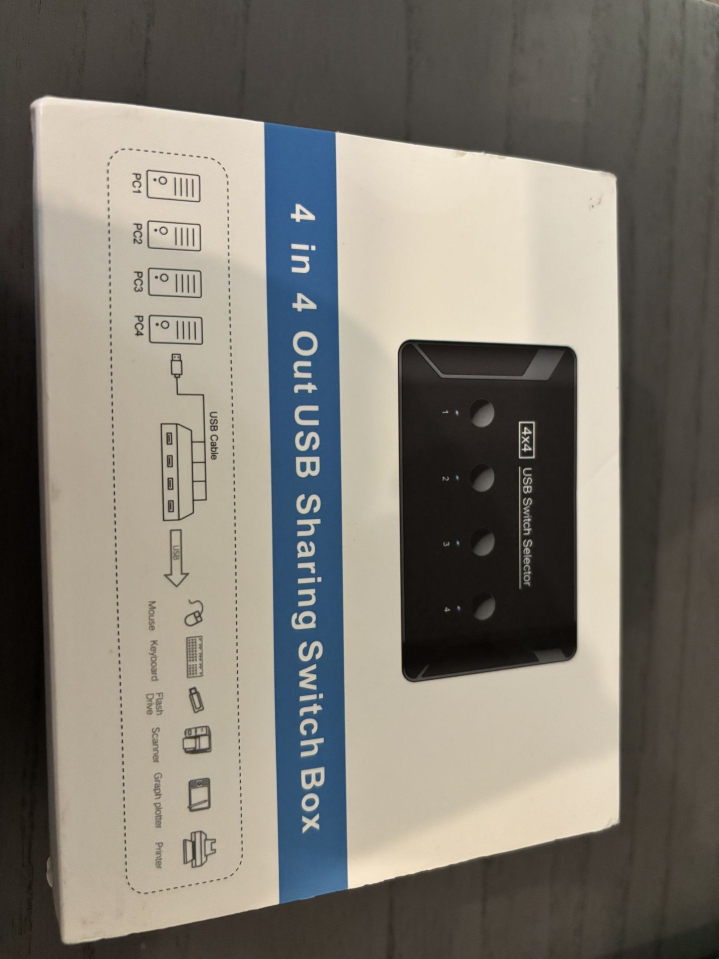 4 In 4 Out USB Sharing Switch Box