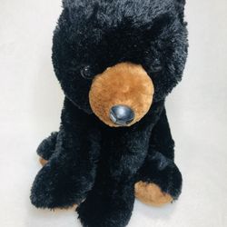 14” Aurora Black Bear Plush Toy Cuddly Bear Plush