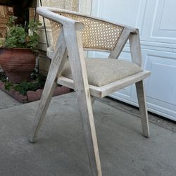 Brand New. Mercana Tabitha I Blonde Wooden Frame 100% Polyester Seat Dining Chair. (Only 1 available). $99