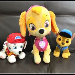 Paw Patrol three pieces stuffed animals