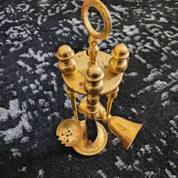vintage brass Cocktail Mixing Set