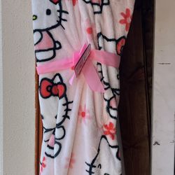 Coral Hello Kitty Blanket