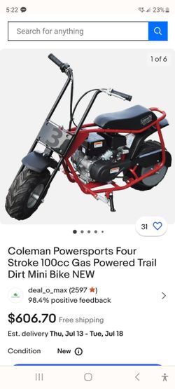 Working Coleman Powersports Four Stroke 100cc Gas Powered Trail