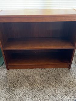 Wood 2-Shelf Bookcase / Storage Shelf