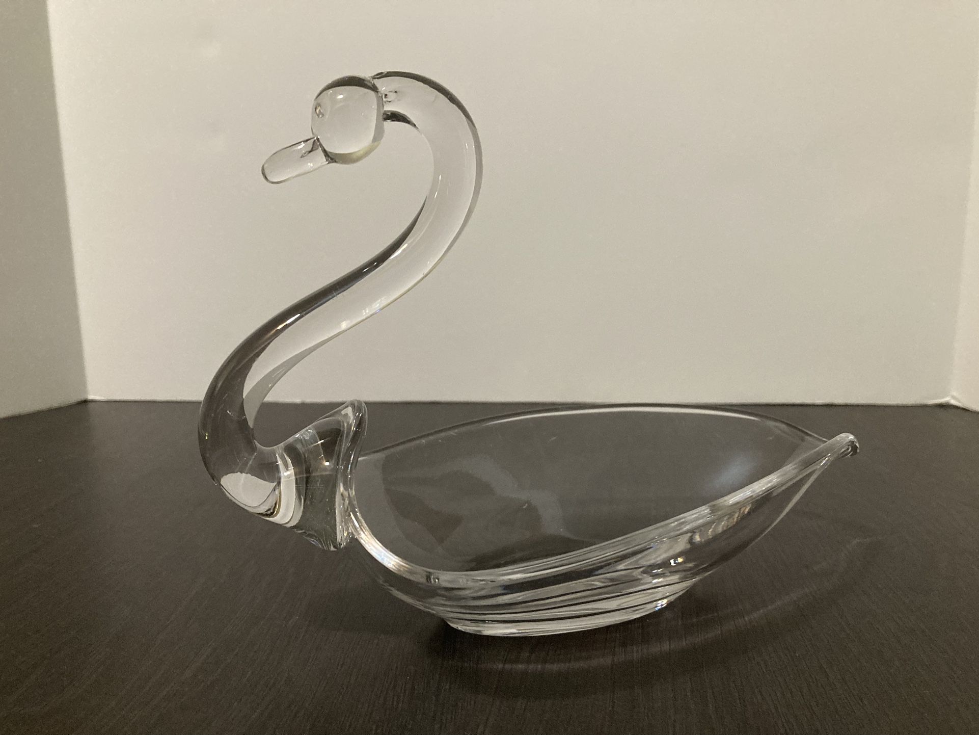 Vintage Swan Glass Dish