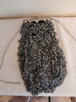 Beaded Evening Bag with Chain Strap