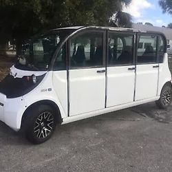 2017 white POLARIS GEM E6 6 seat passenger LSV Golf Cart W LITHIUM BATTERY DOORS