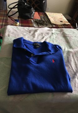 Blue polo kids shirt size 7
