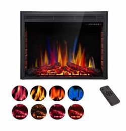 Electric Fireplace Insert with Remote
