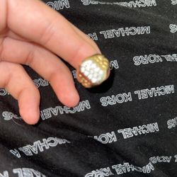 14k Gold Diamond Nugget Band Ring