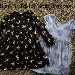 Two Little Girl Dresses 5T 