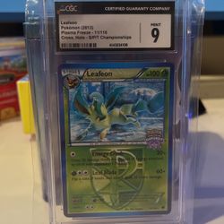 Pokemon TCG Leafeon 11/116 Crosshatch Holo CGC 9 