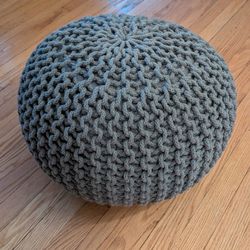Grey pouf ottoman