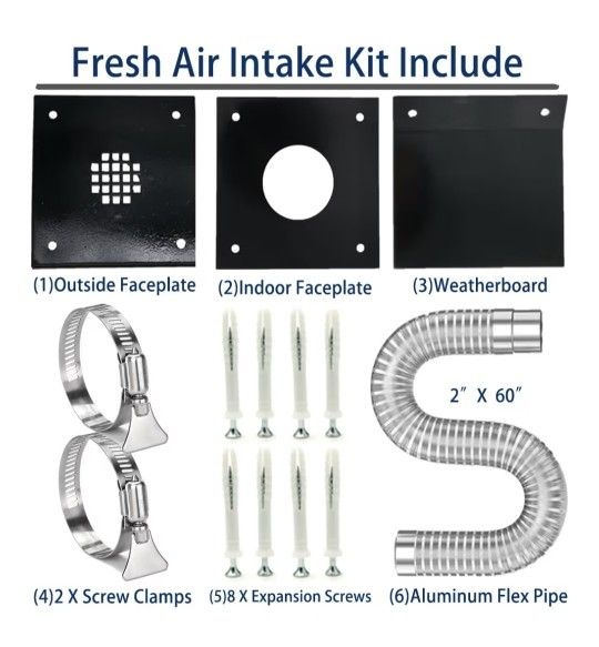 2 in Pellet Stove Vent Pipe Kit