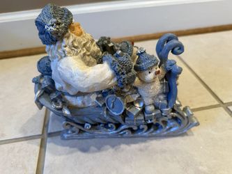 Christmas Decorations - Blue And White Santa