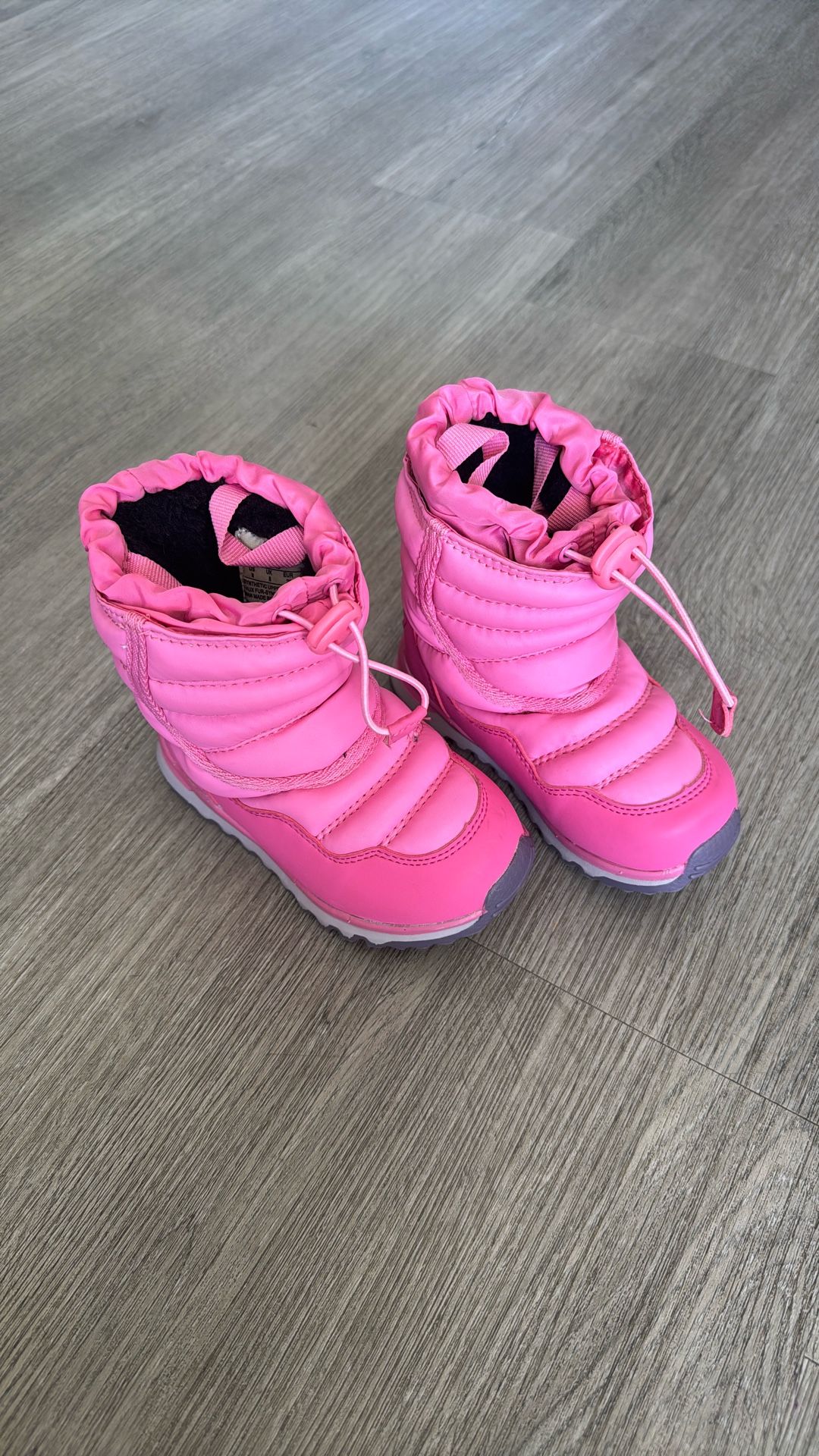 Pink Toddler Girls Snow Boots Size 9