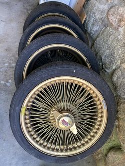 Dayton Wire Wheels Set Of 4 With Tires 