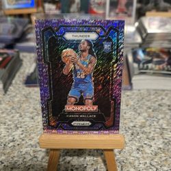 2023-24 Prizm Monopoly Cason Wallace RC /50 Purple Millionaire Shimmer Prizm #53