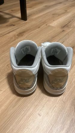 white jordan 3's size 10
