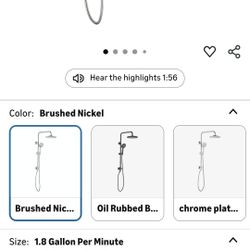 Brand New BRIGHT SHOWERS Rain Shower Heads System Including Rainfall Shower Head and Handheld Shower Head with Height Adjustable Holder, Solid Brass R