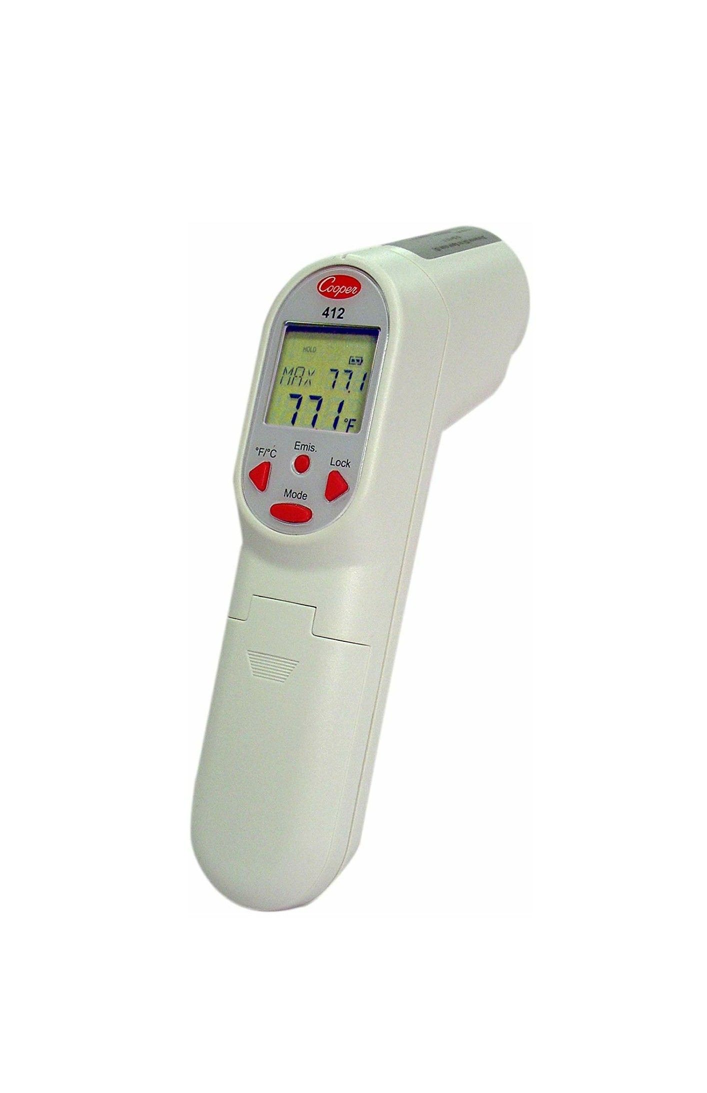 Cooper-Atkins 412-0-8 Digital Infrared Thermometer with Laser and Thermocouple Jack, CE, RoHS and WEEE Certified, -76/932°F Temperature Range