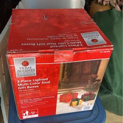 3 Piece Lighted Milking Color Gift Boxes 