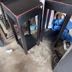2 ACCENT TABLES TALL