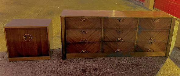 Mastercraft Brass Dresser Without The Night Stands