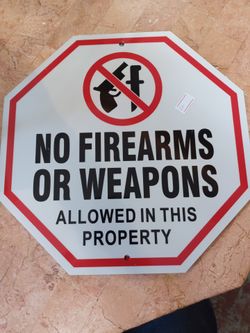 No Firearms Sign