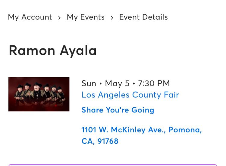 Ramon Ayala Tickets at the LA County Fair