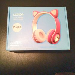 purple panda Woice led flashing headphones 