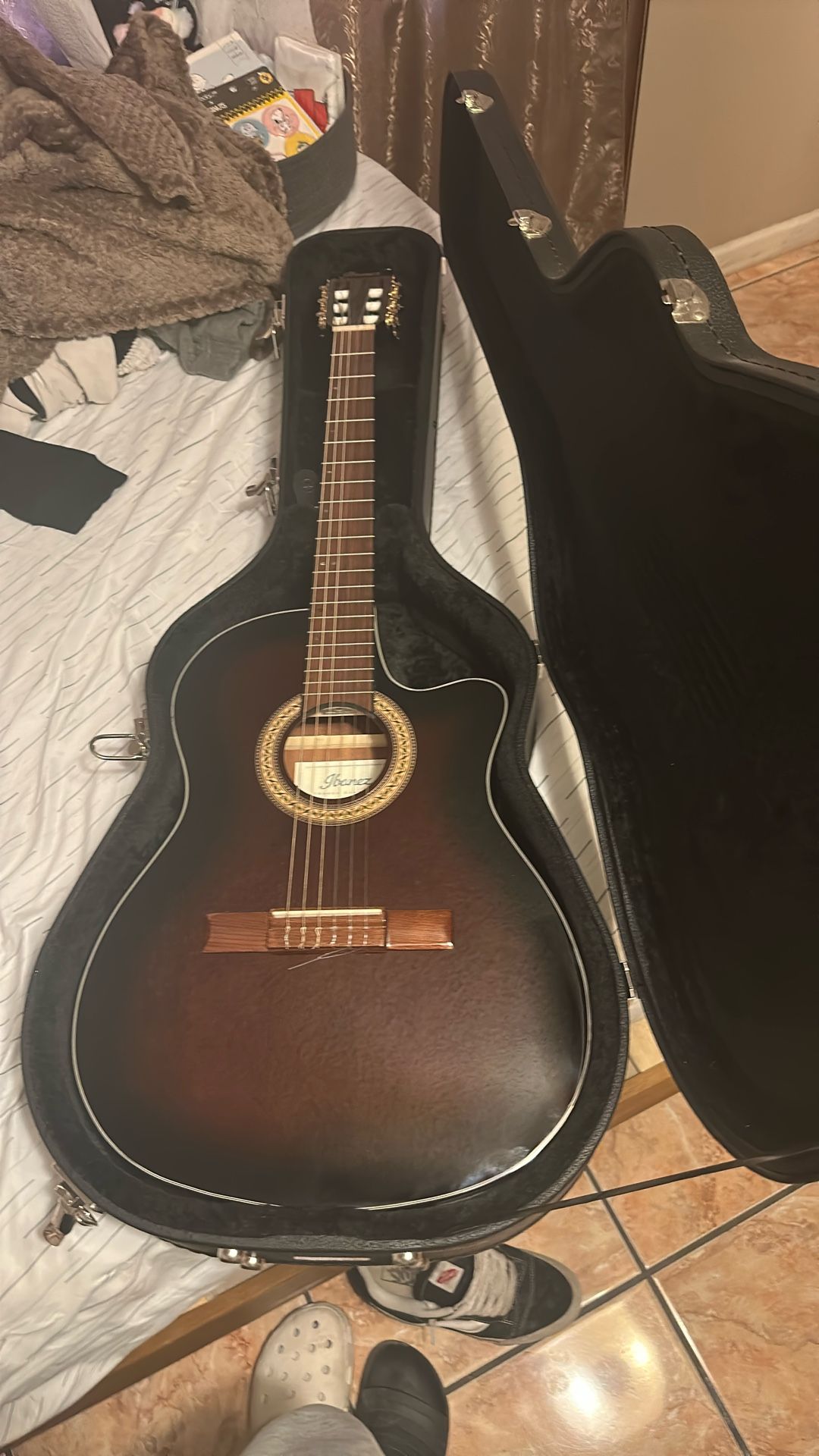 Ibanez Electric Acoustic Nylon String Guitar-thinline