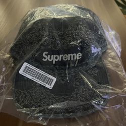 Supreme Denim Bandana Black Hat 