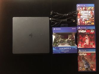 Sony Playstation 4 PS4 Slim 1TB+1 Green Camouflage Controller+5 Demo Games+4 Games(GTA 5 NBA 2K15 2K16 Minecraft)Post Nintendo Era