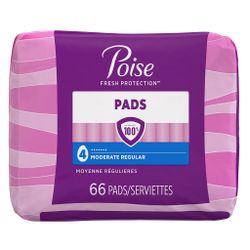 Moderate Regular Incontinence Pads - 66 Count