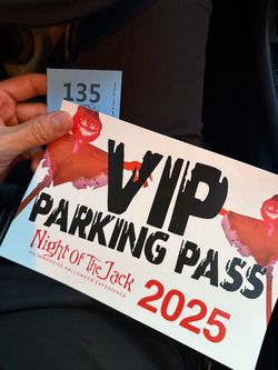 Night of the Jack VIP parking pass
