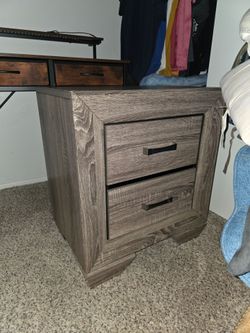 Gray Stained Nightstands