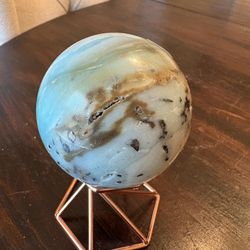sky blue  quartz with natural divits, and lithium inclusions