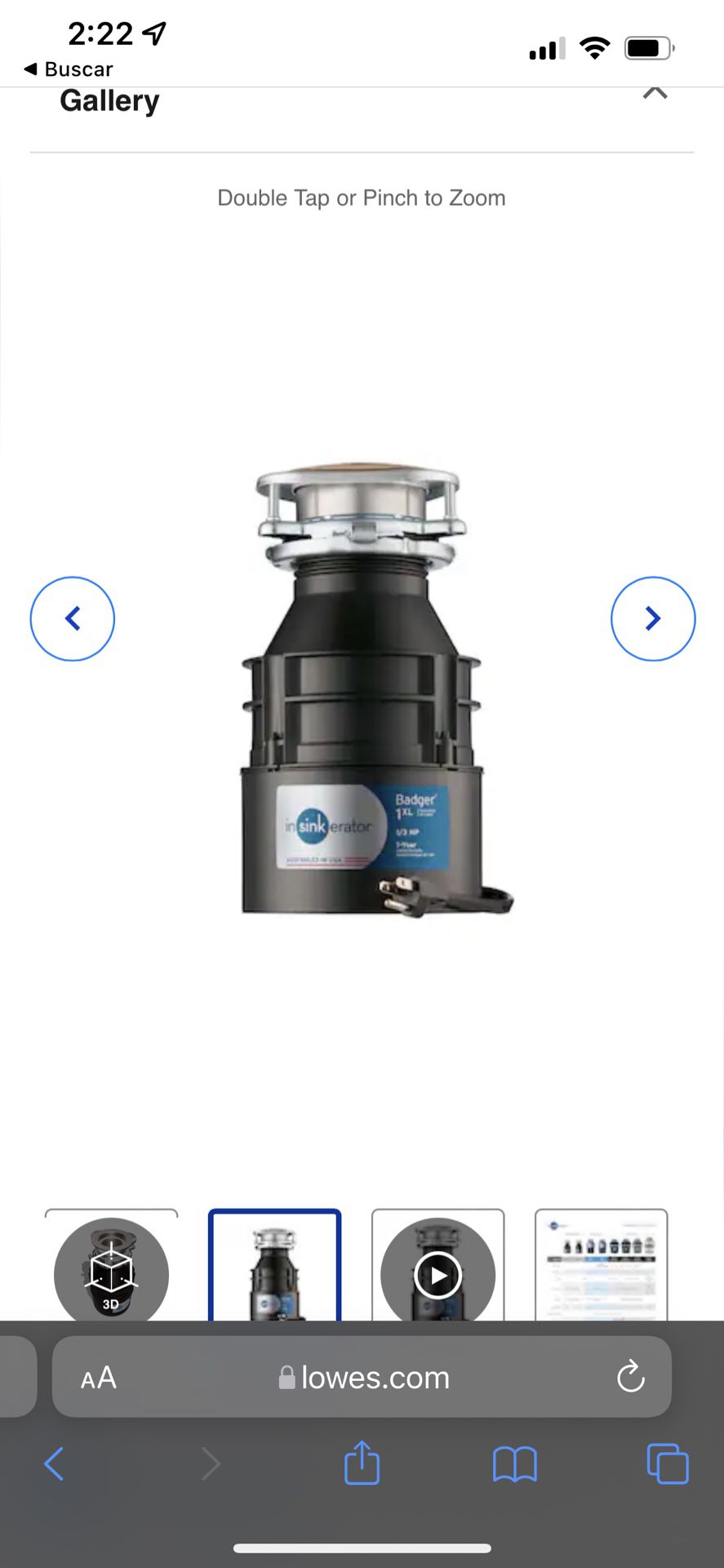 InSinkErator Badger 1XL Corded 1/3-HP Continuous Feed Garbage Disposal for  Sale in Phoenix, AZ OfferUp