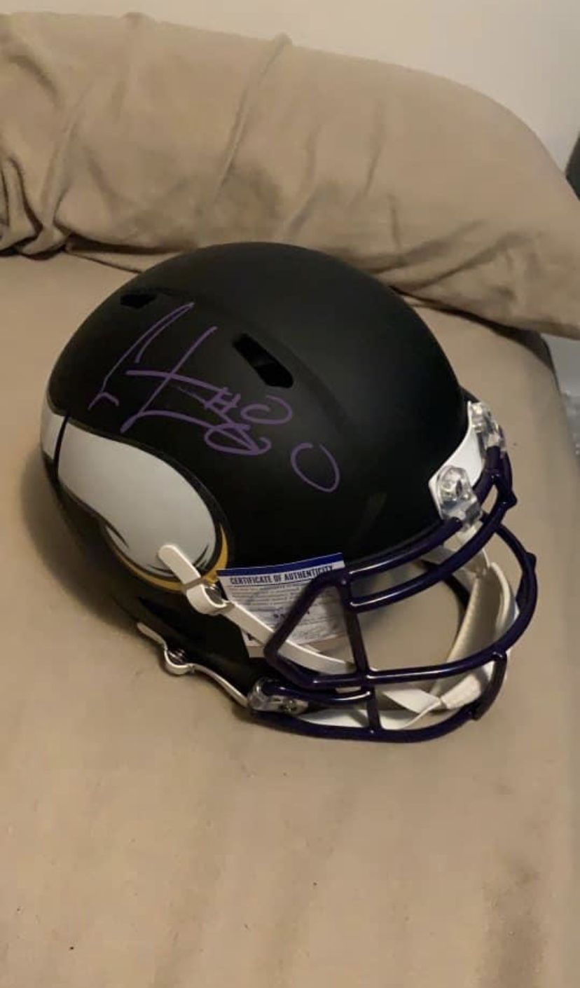 Cris Carter signed helmet