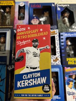 Clayton Kershaw retro dodgers bobble head