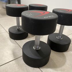 Very high quality 75lb & 70lb dumbbell sets 290lbs total 