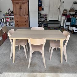 Ikea Wooden Table + Chairs - PRICED TO SELL FAST