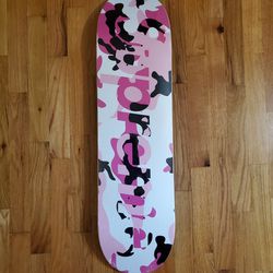 Brand New Supreme Pink Camo Logo Skateboard Deck 