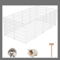 C&AHOME Pet Playpen, Small Animals Supplies, 12 Panels Exercise Playpens Cage, C Grids Portable Yard Fence Indoor, Ideal For Guinea Pigs, Puppy Pet Pr