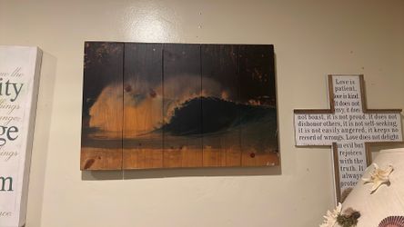 Wooden Ocean Frame Real Wood